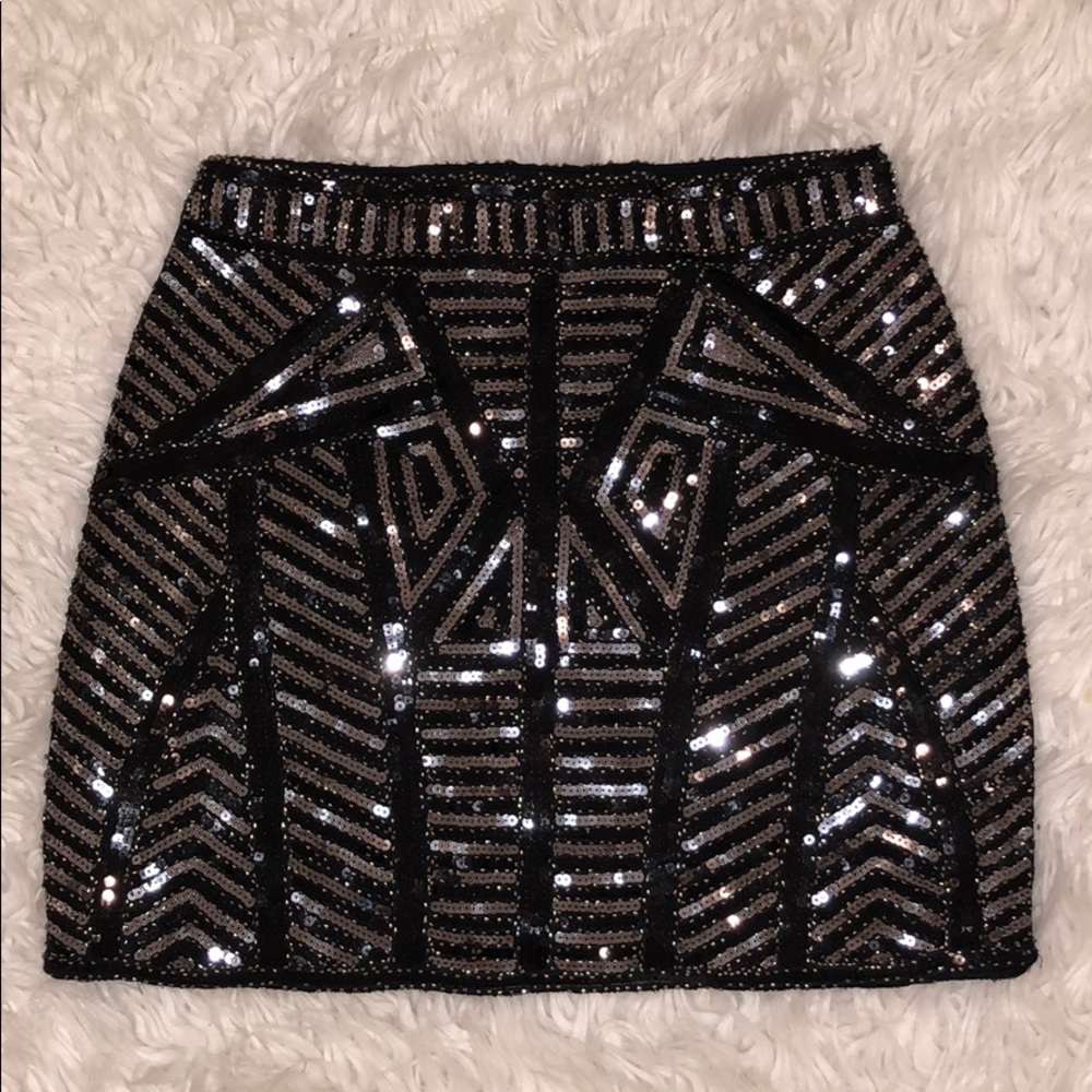 Sequined mini skirt